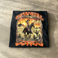 REMERA MUJER BASICA CUELLO ESCOTE V " VAQUERA" - VISUALWEAR
