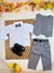 Conjunto Infantil Camisa Branca Calça Colete e Gravata Cinza (0702CA) na internet