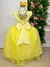 Vestido Vila Lele Longo Jardim Encantado Borboletas Amarelo (VESTVLLLLGJRDENCTBB na internet