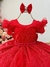 Vestido Infantil Vermelho Saia C/ Tule e Glitter Daminha (3047VM) - loja online