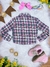 Camisa Meninas Flanelada Xadrez Junino Arraiá Rosa e Vermelho (0091RS) - loja online