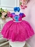 Vestido Infantil Pink e Azul Com Glitter Festas (3025PK)