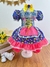 Fantasia Infantil Junino Festas Azul Colorido Florzinhas (0210AZ) - comprar online
