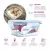 KIT 5 Potes de Vidro Quadrado com Tampa Hermética 320ml