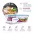 KIT 6 Potes de Vidro Retangular com Tampa Hermética 640ml