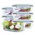 Imagem do KIT 6 Potes de Vidro Retangular com Tampa Hermética 640ml
