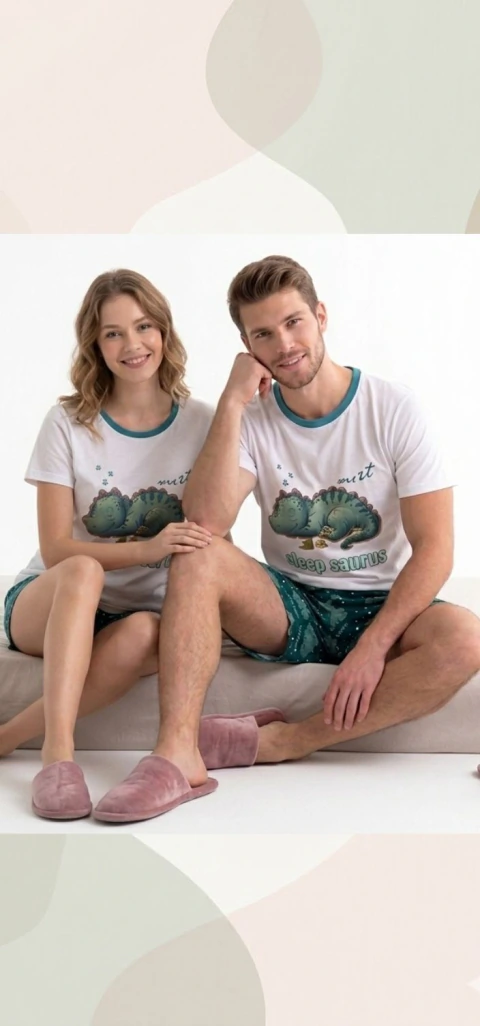 Conjunto Unisex Pijama "Sleep Saurus" - Corte Amplio Tejidos Pavi