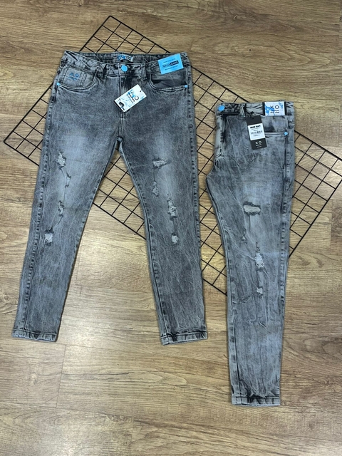 Calça de jogador Cinza Brow Jeans