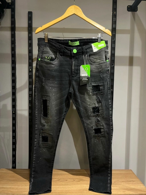 Calça de jogador cinza escura