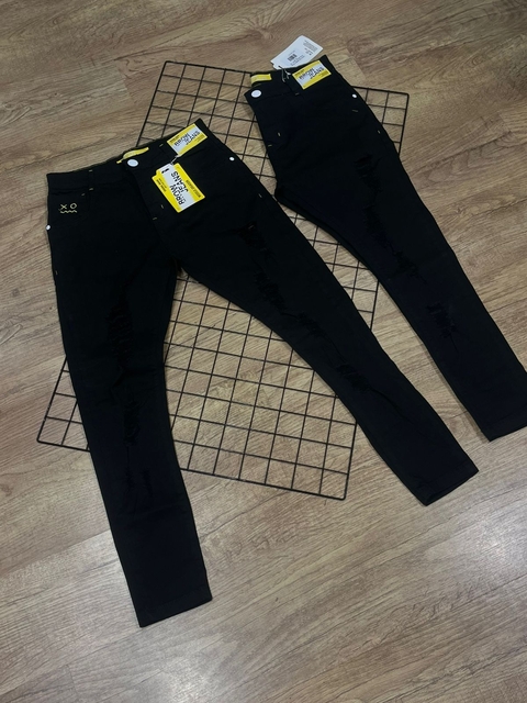 Calça de jogador Cinza Preta Brow Jeans