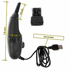 Mini Aspirador de pó para pequenas áreas Funciona ligado em conector USB - Comprimento 14cm Largura 4cm - Cabo de 90cm - comprar online