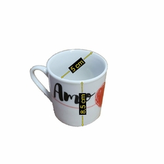 Mini Caneca Cerâmico Com Coração - Altura 8,5x5cm na internet