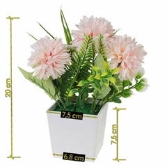 Flor artificial com vaso plástico 21cm - comprar online