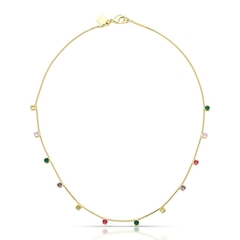Collar Choker piedras multicolor