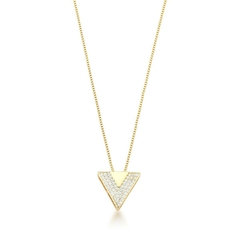 Cadena con dije de zirconia en V