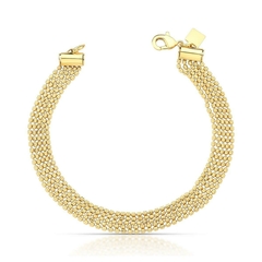 Pulsera 5 vueltas con cadenas de bolitas
