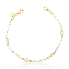 Pulsera con piedras y perlas