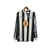 Camisa Retrô Newcastle 1997/1999 manga longa - Masculina Adidas - Branca com listras pretas e detalhes em azul