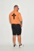 Camiseta Oversized Cruz - Caramelo (estampa frente e costa) na internet