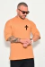 Camiseta Oversized Cruz - Caramelo (estampa frente e costa) - comprar online