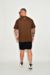 Camiseta Oversized Blessed - Marrom na internet