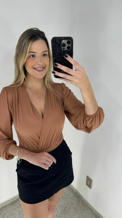 Body Manga Longa Decote - Julia Loyacono Store