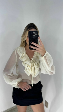 Camisa Babados Amarelo Bebe - comprar online