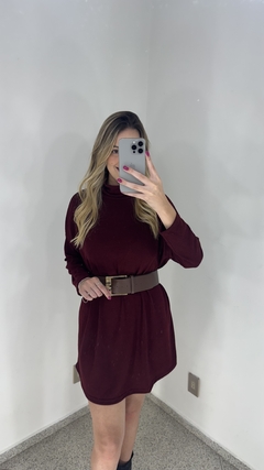 Vestido Poncho Tricô na internet