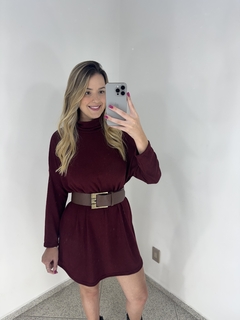 Vestido Poncho Tricô