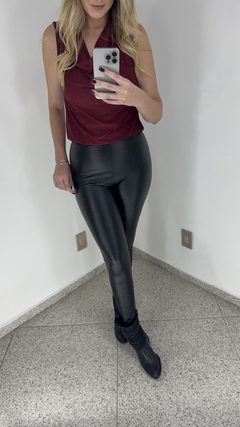Calça Resinada Flanelada por Dentro - Julia Loyacono Store