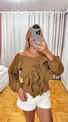 Blusa Babados Manga Longa