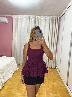 Luna - Blusa Corset Peplum - comprar online