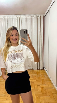 Camiseta Cropped Estampada - comprar online