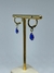 BRINCO ARGOLINHA ARTICULAVEL COM GOTA 6X8 BLUE SAPPHIRE - AFINA