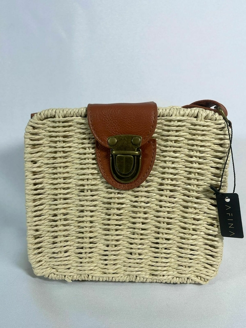 BOLSA DE PALHA COM FECHO METÁLICO - comprar online