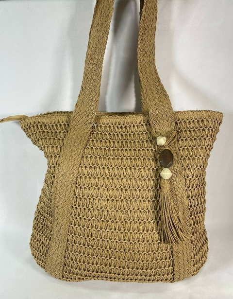 BOLSA DE PALHA COM ALÇA TRANÇADA - comprar online