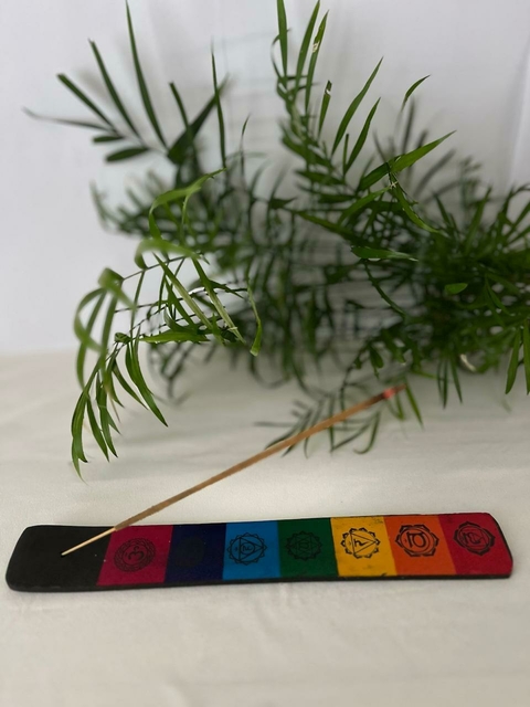 Incensário madeira 7 chakras - comprar online