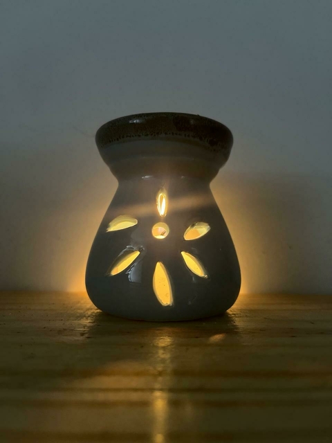 Rechaud Luminária Azul Porcelana - Aromatizador de Ambiente - comprar online