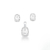 Conjunto Oval Cravejado Branco - comprar online