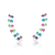 Brinco ear cuff colorido - comprar online