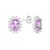 Brinco Oval Cravejado Rosa - comprar online