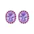 Brinco Cravejado Rosa e Lilas - comprar online
