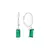 Argola Retângulo Verde - comprar online