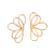 Brinco Meia Flor Minimalista Banho Ouro
