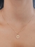 Colar Pingente de Cruz com aro Cravejado em Microzirconias + Brinco ponto de luz