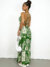 Imagem do Vestido Feminino Longo Estampado com Bico e Amarração