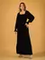 Vestido Longo Ciganinha Manga Longa - Flare com Elastex - Elegante e Confortável - loja online