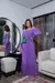 Vestido longo luxo ombro manga longa viscolinho - comprar online