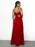 Vestido Feminino Longo em Crepinho Plissado com Amarração - comprar online