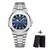 Imagem do Relógio Poedagar-Men's Luxo, impermeável, aço inoxidável, Square Quartz Watc
